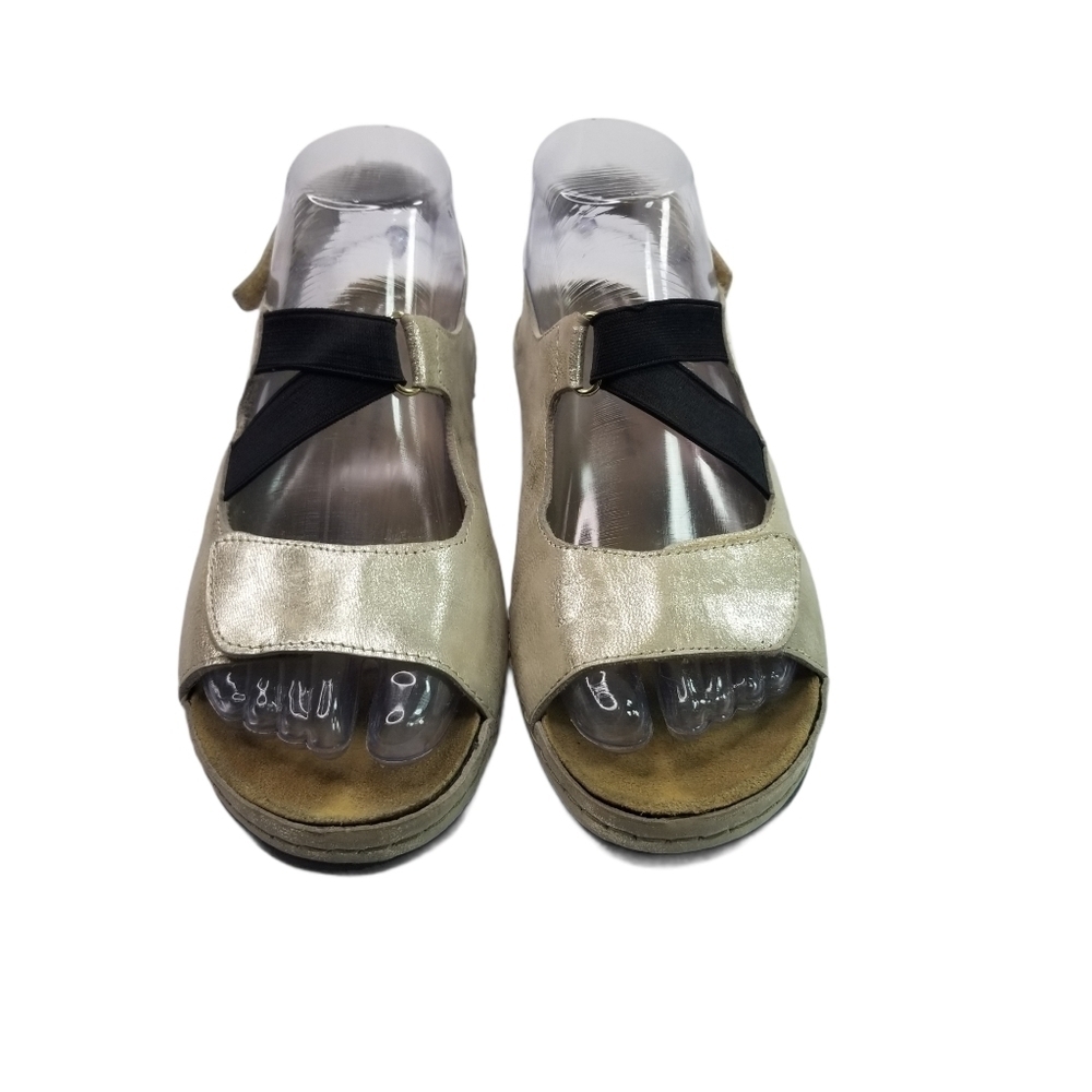 Helle Comfort silver leather shoes - Picture 3 of 10